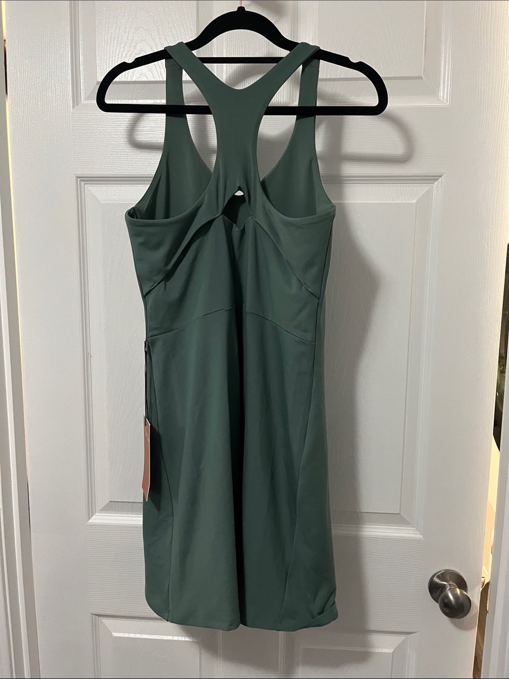 girlfriend collective exercise dress in deep green - Picture 4 of 5
